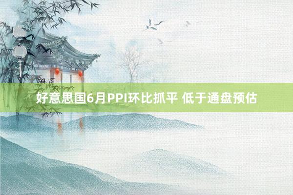 好意思国6月PPI环比抓平 低于通盘预估