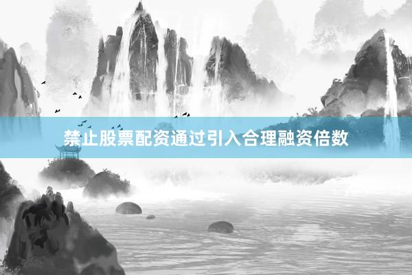 禁止股票配资通过引入合理融资倍数