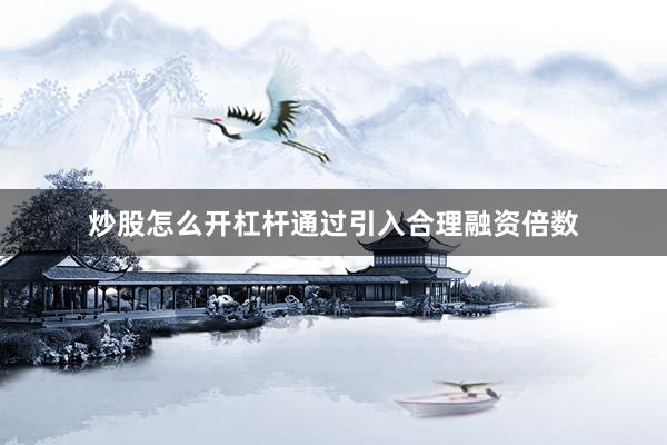 炒股怎么开杠杆通过引入合理融资倍数