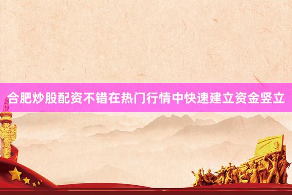 合肥炒股配资不错在热门行情中快速建立资金竖立
