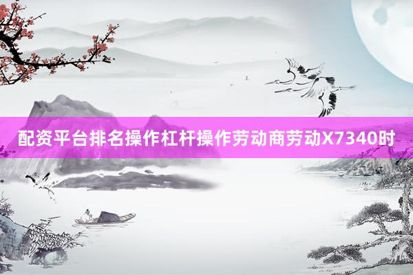 配资平台排名操作杠杆操作劳动商劳动X7340时