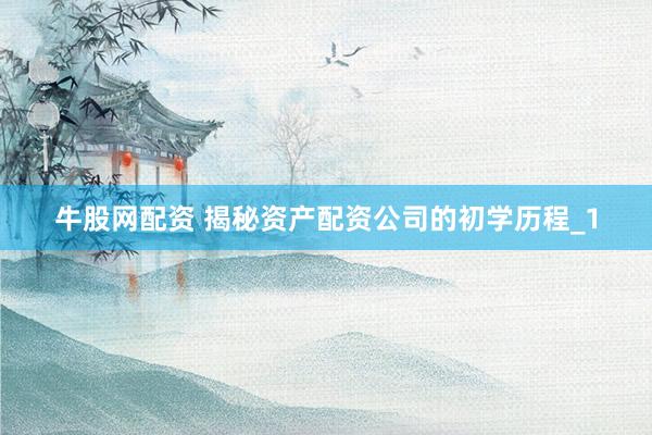 牛股网配资 揭秘资产配资公司的初学历程_1