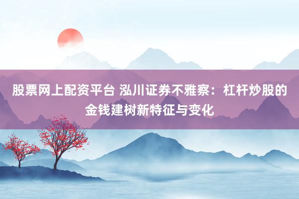 股票网上配资平台 泓川证券不雅察：杠杆炒股的金钱建树新特征与变化