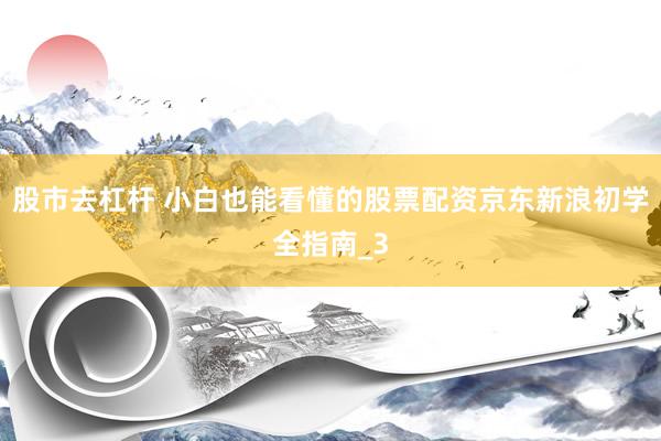 股市去杠杆 小白也能看懂的股票配资京东新浪初学全指南_3