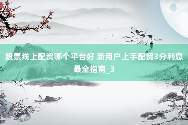 股票线上配资哪个平台好 新用户上手配资3分利息最全指南_3
