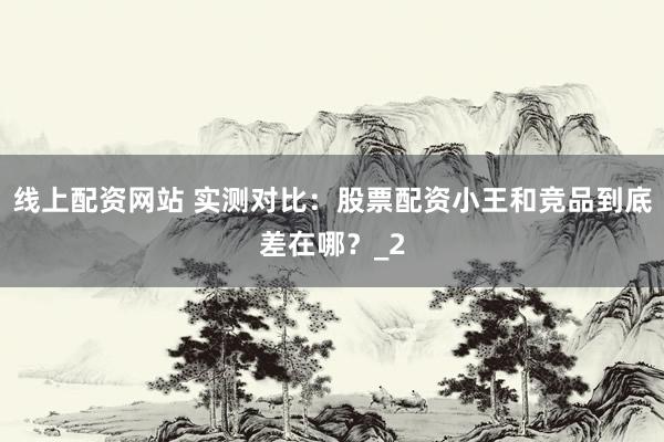 线上配资网站 实测对比：股票配资小王和竞品到底差在哪？_2