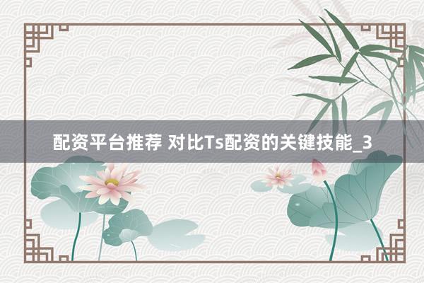 配资平台推荐 对比Ts配资的关键技能_3
