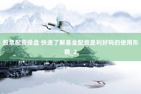 股票配资操盘 快速了解基金配资是利好吗的使用形貌_2