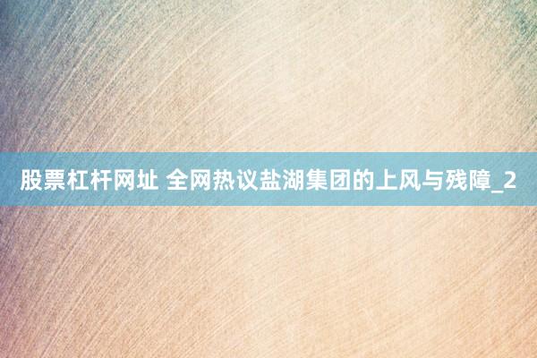 股票杠杆网址 全网热议盐湖集团的上风与残障_2