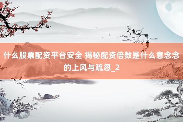 什么股票配资平台安全 揭秘配资倍数是什么意念念的上风与疏忽_2