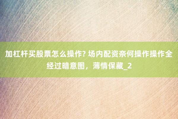 加杠杆买股票怎么操作? 场内配资奈何操作操作全经过暗意图，薄情保藏_2